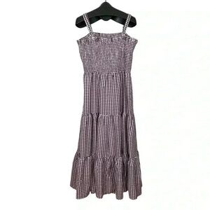 City Chic Gingham Tiered Maxi Dress in Roseberry cottagecore boho breezy summer